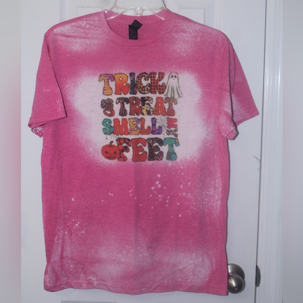 Halloween M Pink Trick or Treat Graphic S/S T-shirt